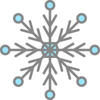 Snowflake Line Filled Light Icon vector