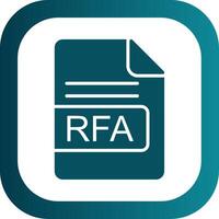 RFA File Format Glyph Gradient Corner Icon vector