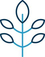 Plant Line Blue Two Color Icon vector
