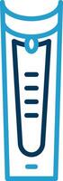 Nail Clipper Line Blue Two Color Icon vector