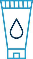 Face Wash Line Blue Two Color Icon vector