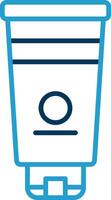 Hand Cream Line Blue Two Color Icon vector