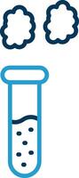 Test Tube Line Blue Two Color Icon vector