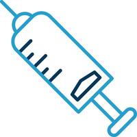 Injection Line Blue Two Color Icon vector