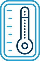 Thermometer Line Blue Two Color Icon vector