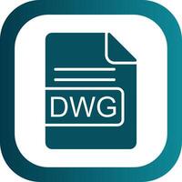 DWG File Format Glyph Gradient Corner Icon vector
