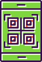 Qr Code filled Design Icon vector