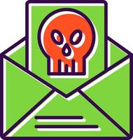 correo no deseado lleno diseño icono vector