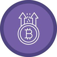 Bitcoin Rise Line Multi Circle Icon vector