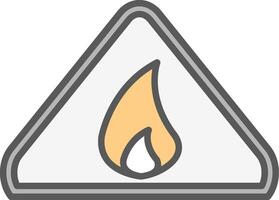 Warning Sign Line Filled Light Icon vector