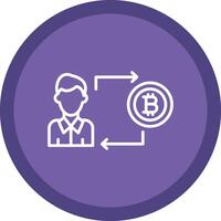 Bitcoin Trading Line Multi Circle Icon vector