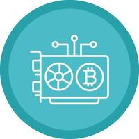 Mining Rig Line Multi Circle Icon vector