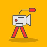 Camera Filled Shadow Icon vector