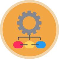 Supply Chain Management Flat Multi Circle Icon vector