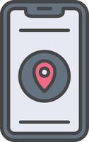Mobile Line Filled Light Icon vector