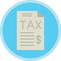 Tax Flat Multi Circle Icon vector