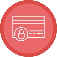 Locked Card Line Multi Circle Icon vector