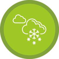 nevando línea multi circulo icono vector