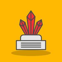 Crystals Filled Shadow Icon vector