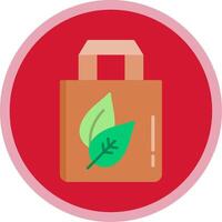 Organic Bag Flat Multi Circle Icon vector