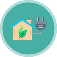 Energy Efficiency Flat Multi Circle Icon vector