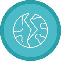 Earth Quake Line Multi Circle Icon vector