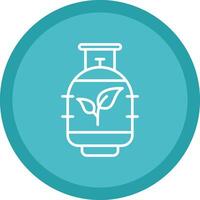 Bio Gas Line Multi Circle Icon vector