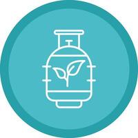 Bio Gas Line Multi Circle Icon vector