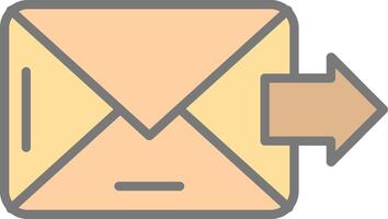 Email Line Filled Light Icon vector