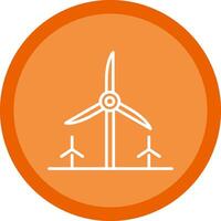Turbine Energy Line Multi Circle Icon vector