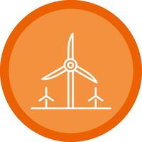 Turbine Energy Line Multi Circle Icon vector