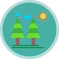 Healthy Forest Flat Multi Circle Icon vector