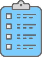 Checklist Line Filled Light Icon vector
