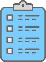 Checklist Line Filled Light Icon vector