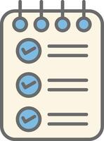 Check List Line Filled Light Icon vector