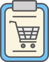 compras línea lleno ligero icono vector