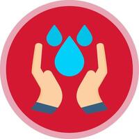 Water Saving Flat Multi Circle Icon vector