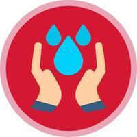 Water Saving Flat Multi Circle Icon vector