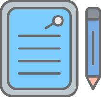 Notepad Line Filled Light Icon vector