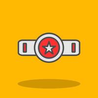 Belt Filled Shadow Icon vector