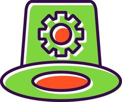 Whitehat filled Design Icon vector