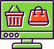 Onfilled Design Shopping filled Design Icon vector