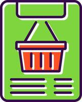 Purchase Order filled Design Icon vector