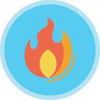 Burn Flat Multi Circle Icon vector