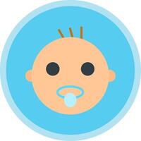 Baby Flat Multi Circle Icon vector