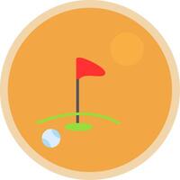 golf plano multi circulo icono vector