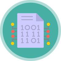 Encryption Data Flat Multi Circle Icon vector