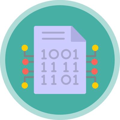 Encryption Data Flat Multi Circle Icon