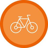 bicicleta línea multi circulo icono vector