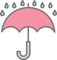 Keep Dry Line Filled Light Icon vector